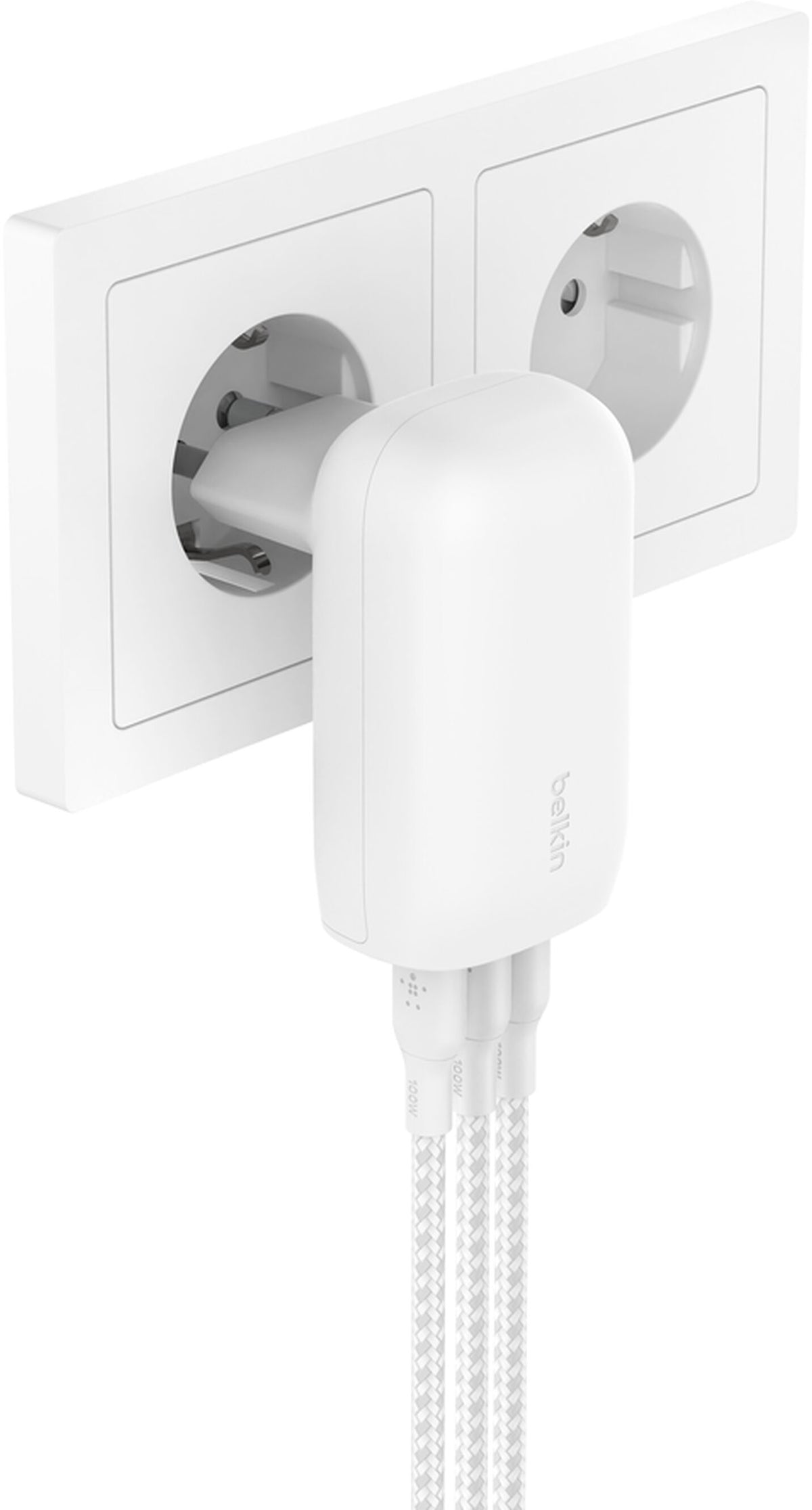 Ładowarka sieciowa Belkin BoostCharge, 67W, 3A, 3 x USB-C, Biała WCC002vfWH