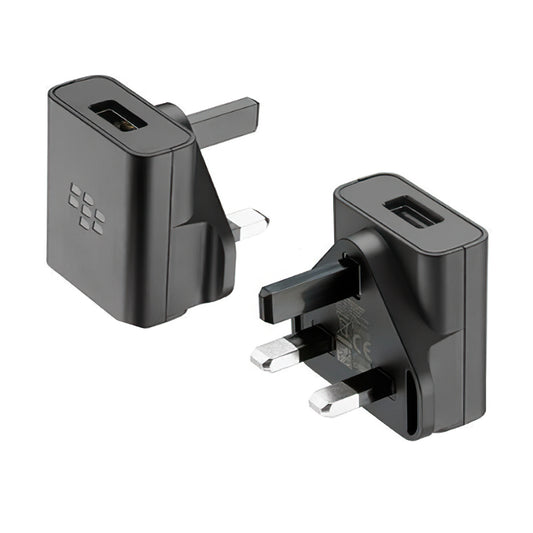 Ładowarka sieciowa BlackBerry RM0300 UK, 6,5W, 1,3A, 1 x USB-A, czarna ASY-58929-003