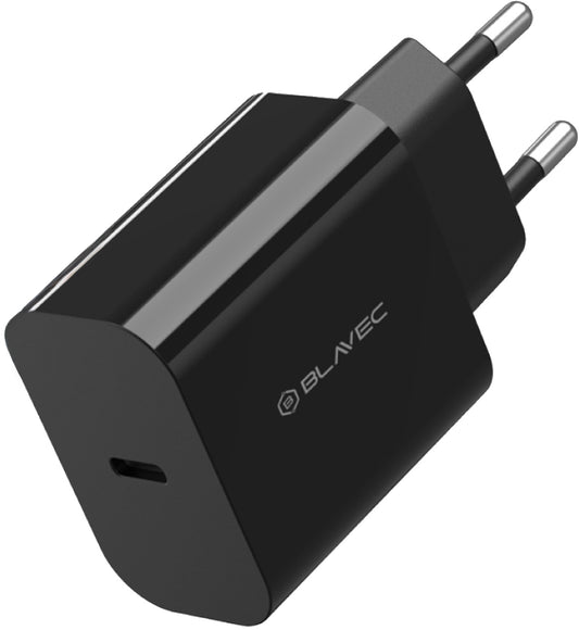 Ładowarka sieciowa Blavec BC-14, 30 W, 3 A, 1 × USB-C, czarna
