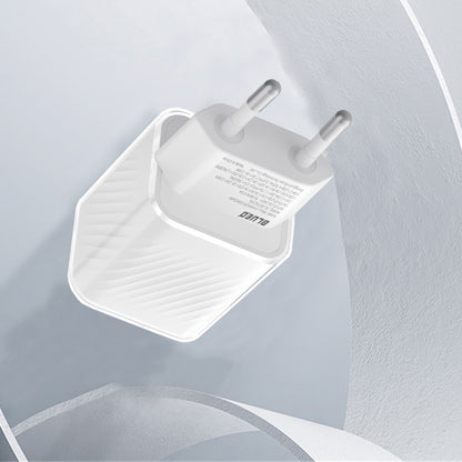 Ładowarka sieciowa Blueo, 35W, 3A, 1 x USB-A - 1 x USB-C, Biała