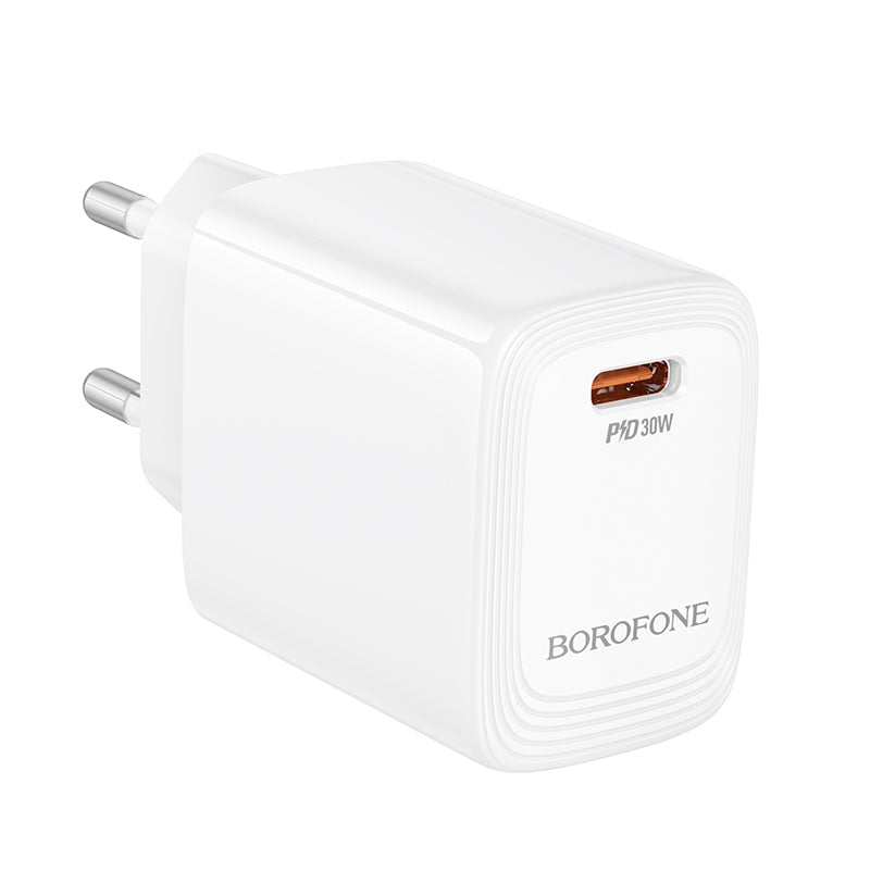 Ładowarka sieciowa Borofone BN28 Fuente, 30W, 3A, 1 x USB-C, Biała