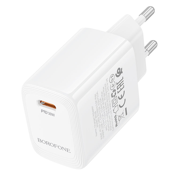 Ładowarka sieciowa Borofone BN28 Fuente, 30W, 3A, 1 x USB-C, Biała