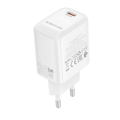Ładowarka sieciowa Borofone BN28 Fuente, 30W, 3A, 1 x USB-C, Biała