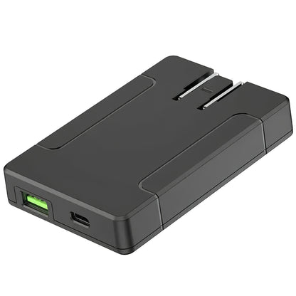 Ładowarka sieciowa Budi, 65 W, 3 A, 1 x USB-A - 1 x USB-C, czarna, odnowiona 