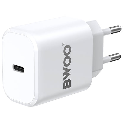 Ładowarka sieciowa BWOO BO-CDA105, 20W, 3A, 1 x USB-C, biała 