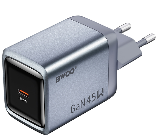 Ładowarka sieciowa BWOO BO-CDA238, 45W, 3A, 1 x USB-C, Szara