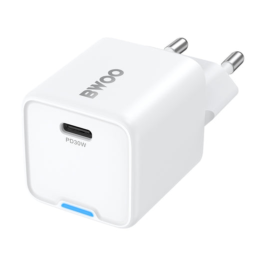 Ładowarka sieciowa BWOO CDA211, 30W, 3A, 1 x USB-C, Biała