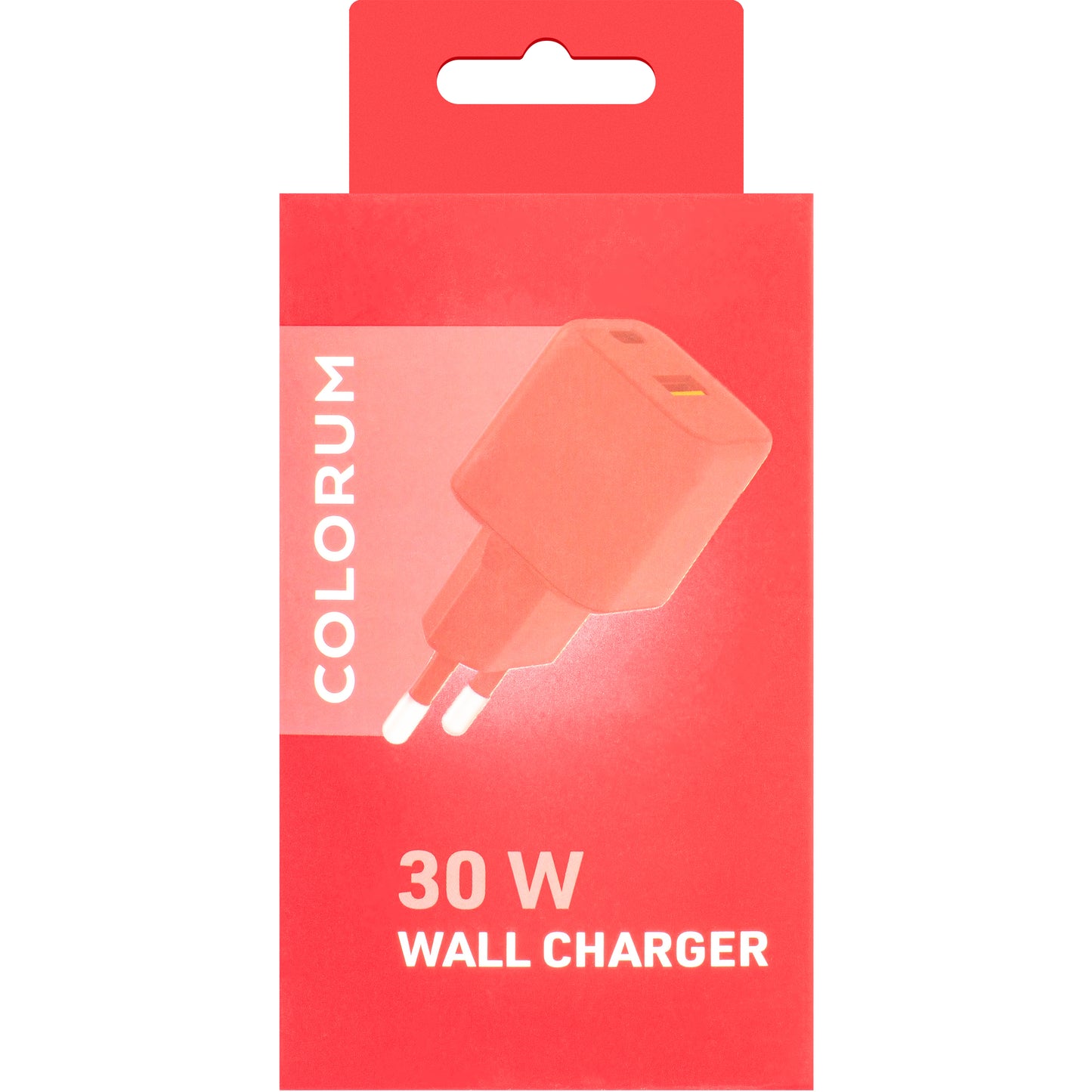 Ładowarka sieciowa Colourum CLS30-AC-02, 30W, 3A, 1 x USB-A - 1 x USB-C, magenta