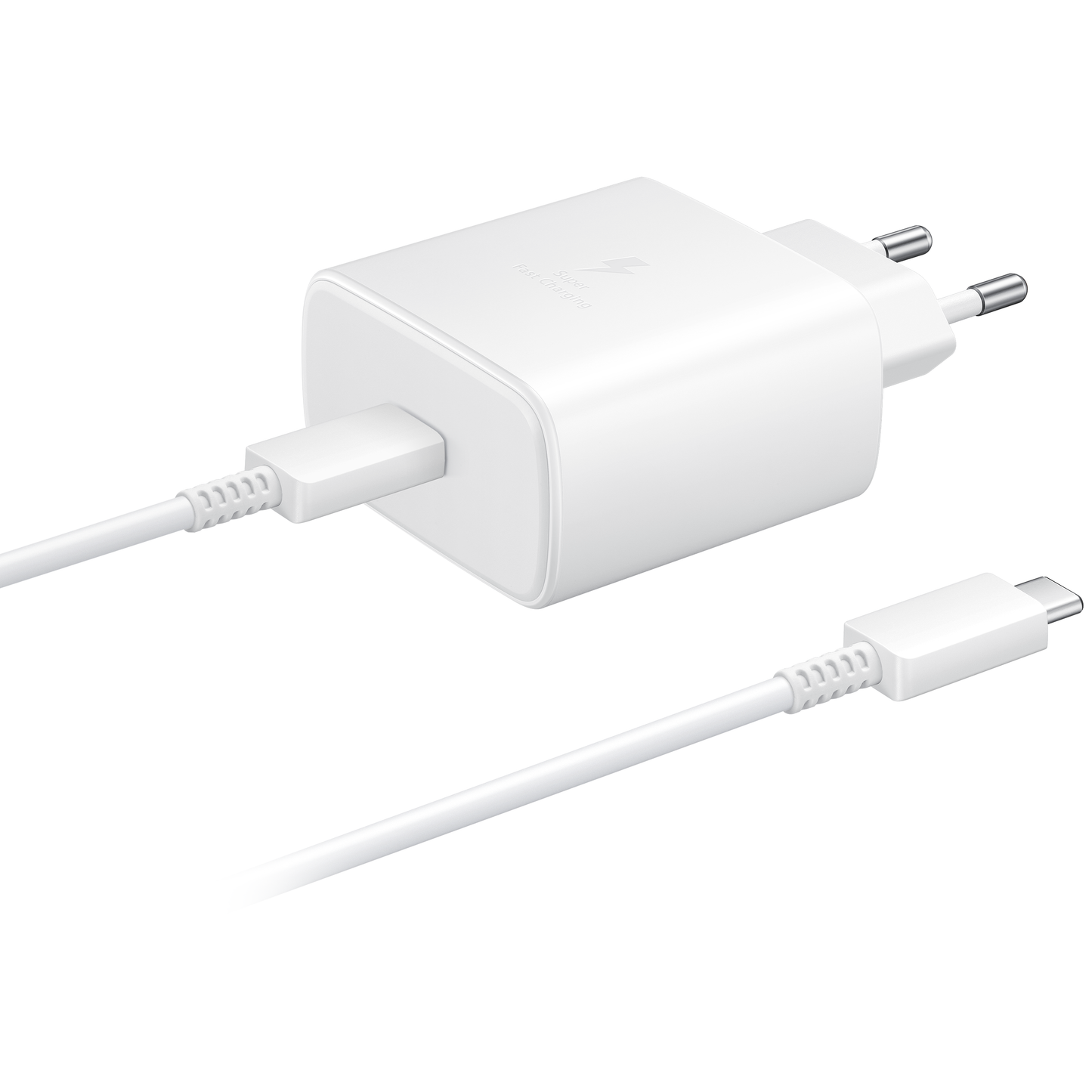 Ładowarka sieciowa z kablem USB-C Samsung EP-TA845 + EP-DA705BWE, 45W, 4.05A, 1 x USB-C, Biała GP-TOU021RFBWW
