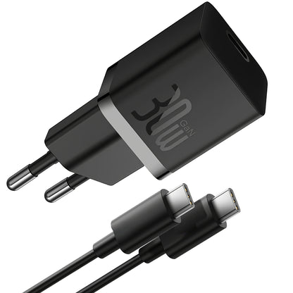 Baseus GaN5S Kabel USB-C Ładowarka sieciowa GaN5S, 30W, 3A, 1 x USB-C, czarny P1011090902113113-00 