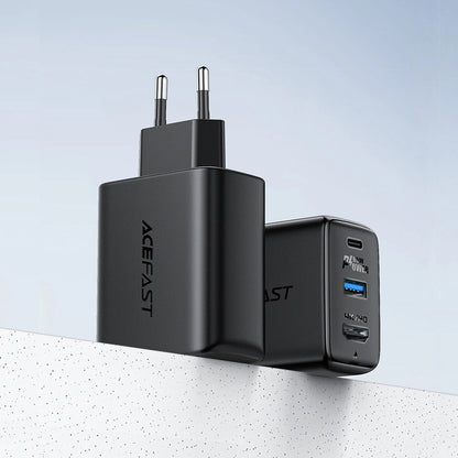 Ładowarka sieciowa Acefast A17 TV Hub, 65 W, 3 A, 1 x HDMI - 1 x USB-A - 1 x USB-C, czarna 