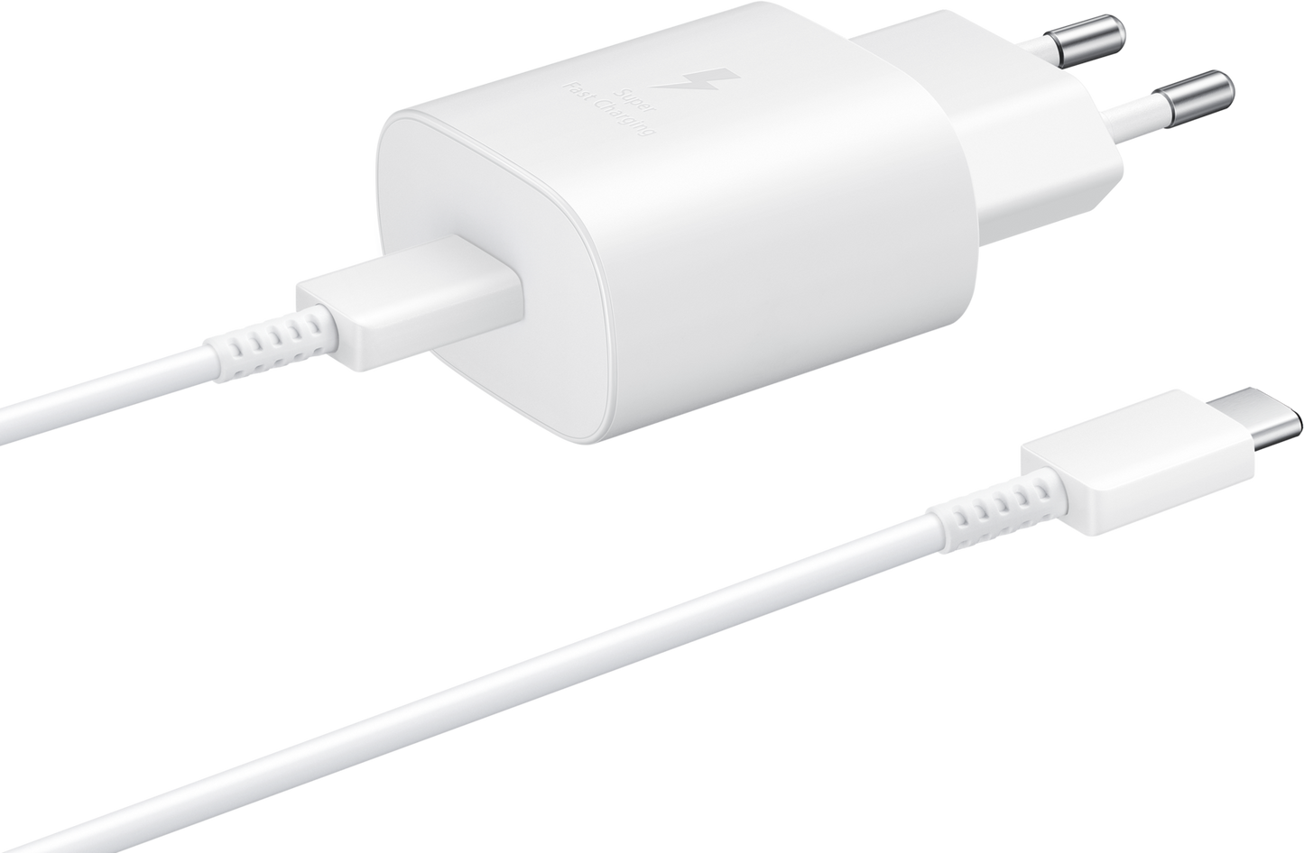 Ładowarka sieciowa Samsung USB-C z kablem USB-C, 25 W, 3 A, 1 x USB-C, biała EP-TA800XWEGWW