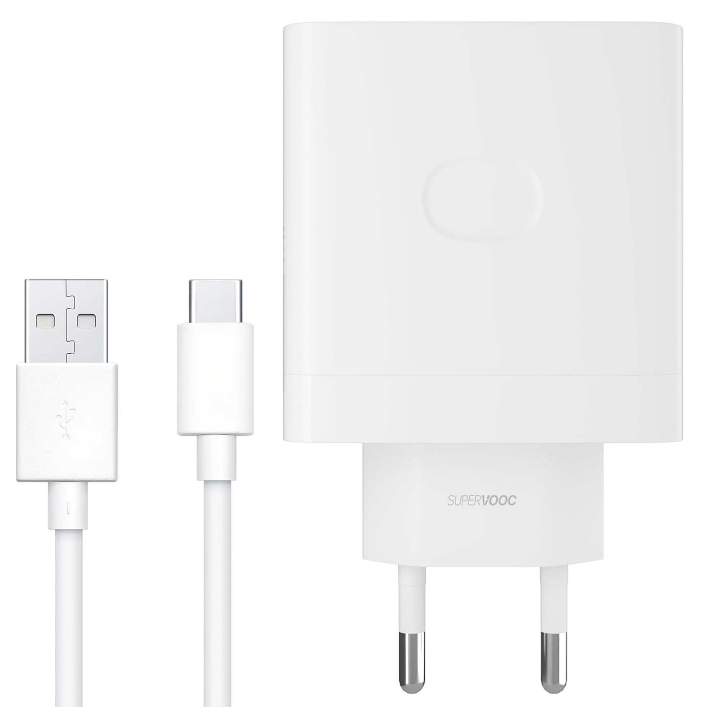 Ładowarka sieciowa Oppo z kablem USB-C Oppo, 67 W, 6,1 A, 1 x USB-A, biała VCB7CAEH