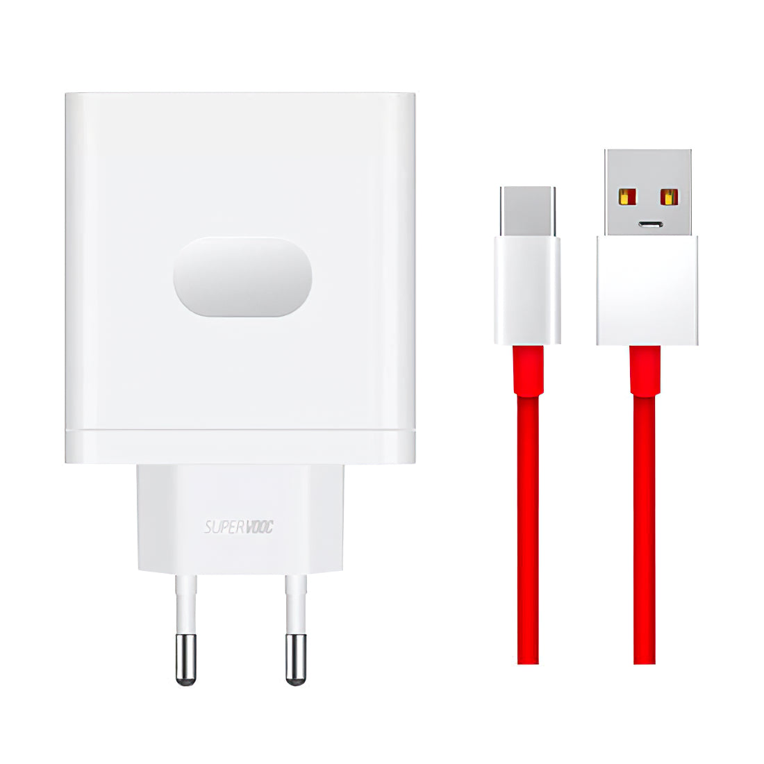Ładowarka sieciowa z kablem USB-C OnePlus VCBA0BEH, 100W, 9.1A, 1 x USB-A, Biała 5461100521