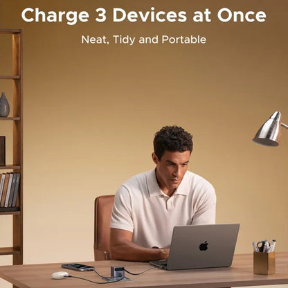 Ładowarka sieciowa z kablem USB-C UGREEN X615, 65W, 3A, 1 x USB-A - 1 x USB-C, Szara