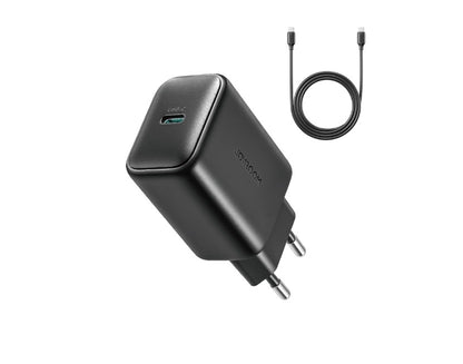 Ładowarka sieciowa z kablem USB-C Joyroom JR-TCF23, 25W, 3A, 1 x USB-C, Czarny