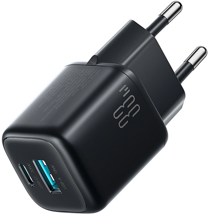 Ładowarka sieciowa z kablem USB-C Joyroom JR-TG7, 33W, 3A, 1 x USB-A - 1 x USB-C, czarna