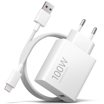 Ładowarka sieciowa z kablem USB-C Xiaomi MY-19-ER, 100W, 6.1A, 1 x USB-A, Biała BHR095VEU