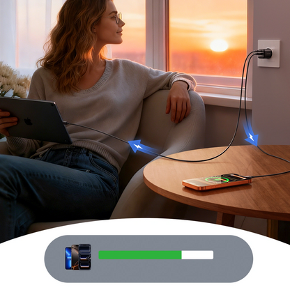 Ładowarka sieciowa z kablem USB-C Joyroom JR-TG7, 33W, 3A, 1 x USB-A - 1 x USB-C, czarna