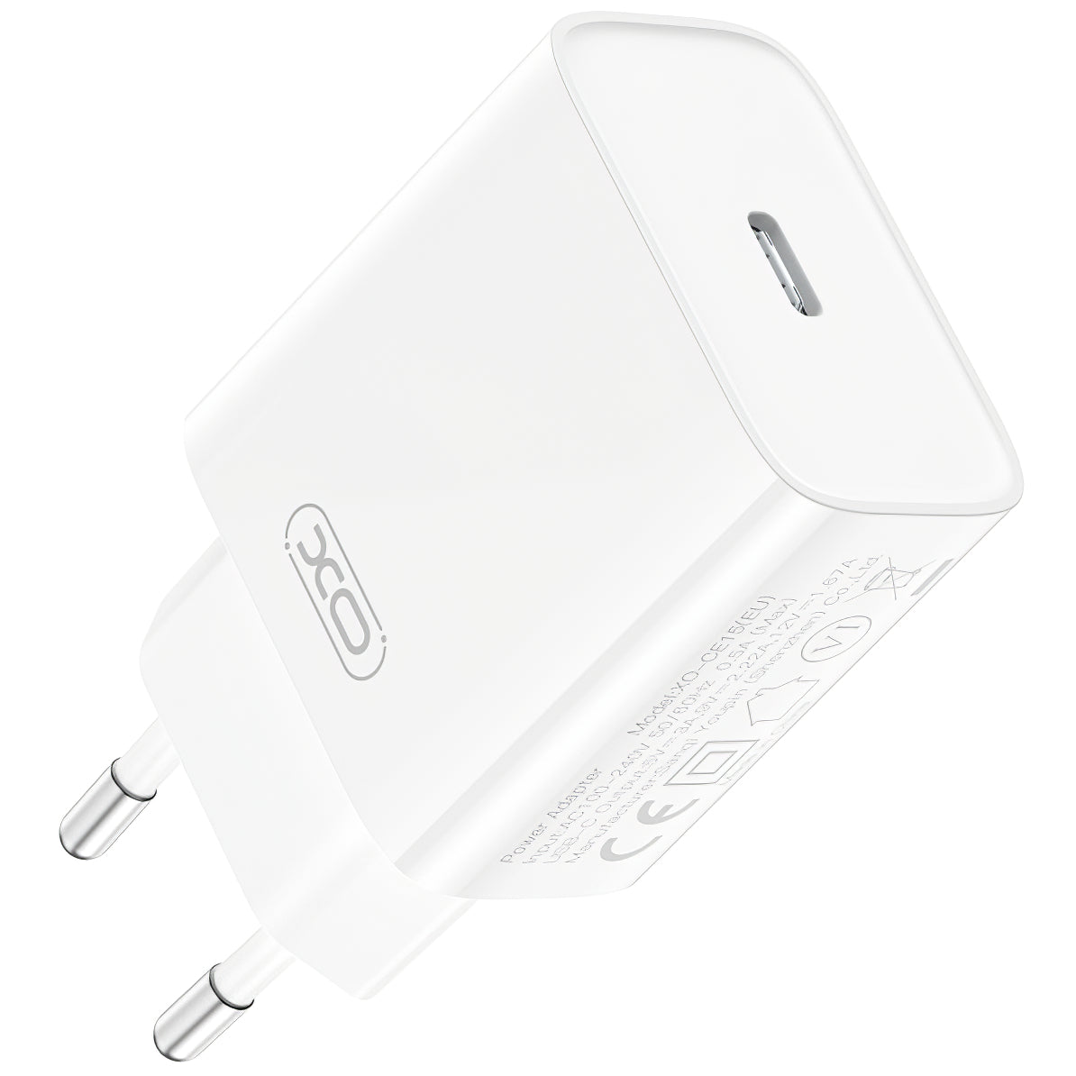 Network Charger with USB-C Cable XO Design CE15, 20W, 3A, 1 x USB-C, White