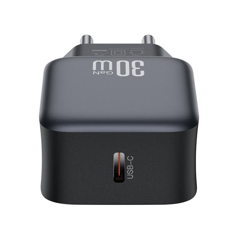 Ładowarka sieciowa z kablem USB-C XO Design L155, 30W, 3A, 1 x USB-C, Czarny
