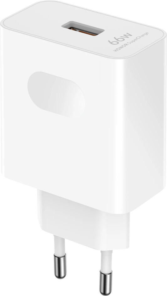 Ładowarka sieciowa z kablem USB-C Honor HN-110600E00, 66W, 6A, 1 x USB-A, Biała 5503AAHX