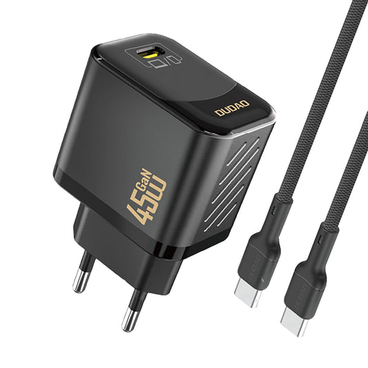 Ładowarka sieciowa z kablem USB-C Dudao A28C, 45W, 3A, 1 x USB-C, Czarny