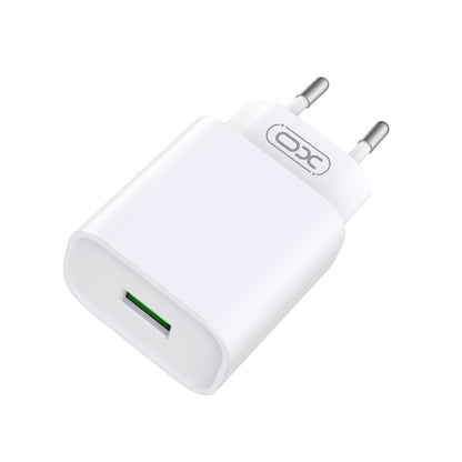 Ładowarka sieciowa z kablem USB-C XO Design CE02D, 18W, 3A, 1 x USB-A, Biała