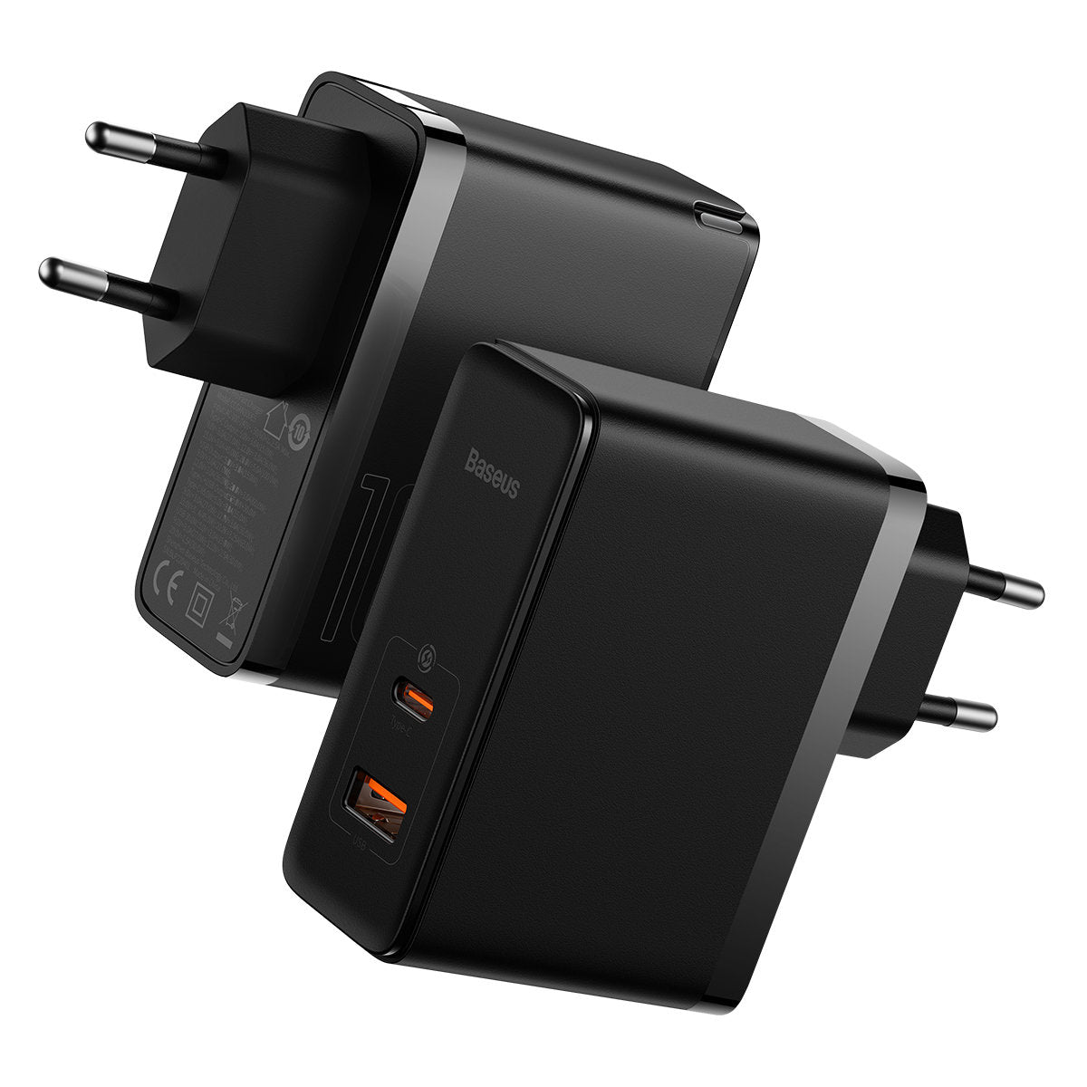 Ładowarka sieciowa z kablem USB-C Baseus GaN5 Pro, 100W, 3A, 1 x USB-A - 1 x USB-C, Czarny CCGP090201