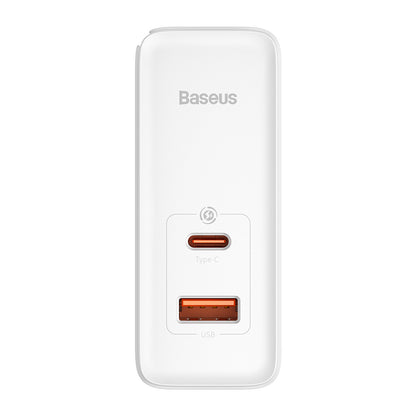 Ładowarka sieciowa z kablem USB-C Baseus GaN5 Pro, 100W, 3A, 1 x USB-A - 1 x USB-C, Biała CCGP090202