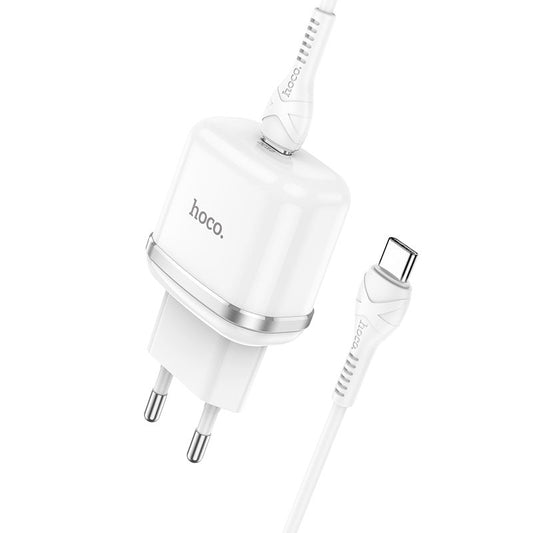 HOCO Victorious N24, 20W, 3A, 1 x USB-C, 20W, 1 x USB-C, biały 