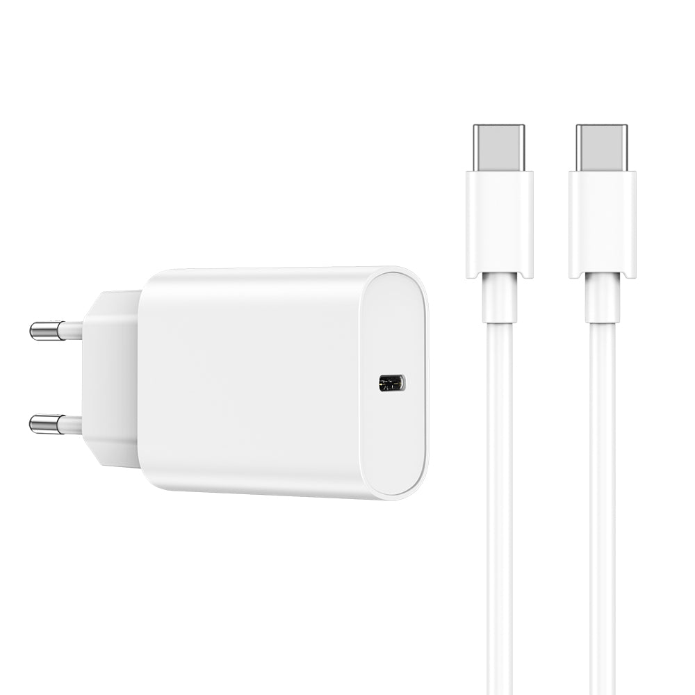 WiWu Wi-U001, 20W, 3A, 1 x USB-C, 1 x USB-C, biały 