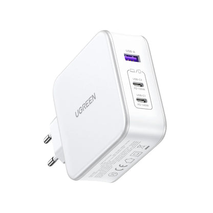 UGREEN CD289, 140W, 5A, 1 x USB-A - 2 x USB-C, biały 