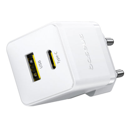 Baseus Palm USB-C Cable Network Charger, 20W, 3A, 1 x USB-A - 1 x USB-C, White P10111608213-01