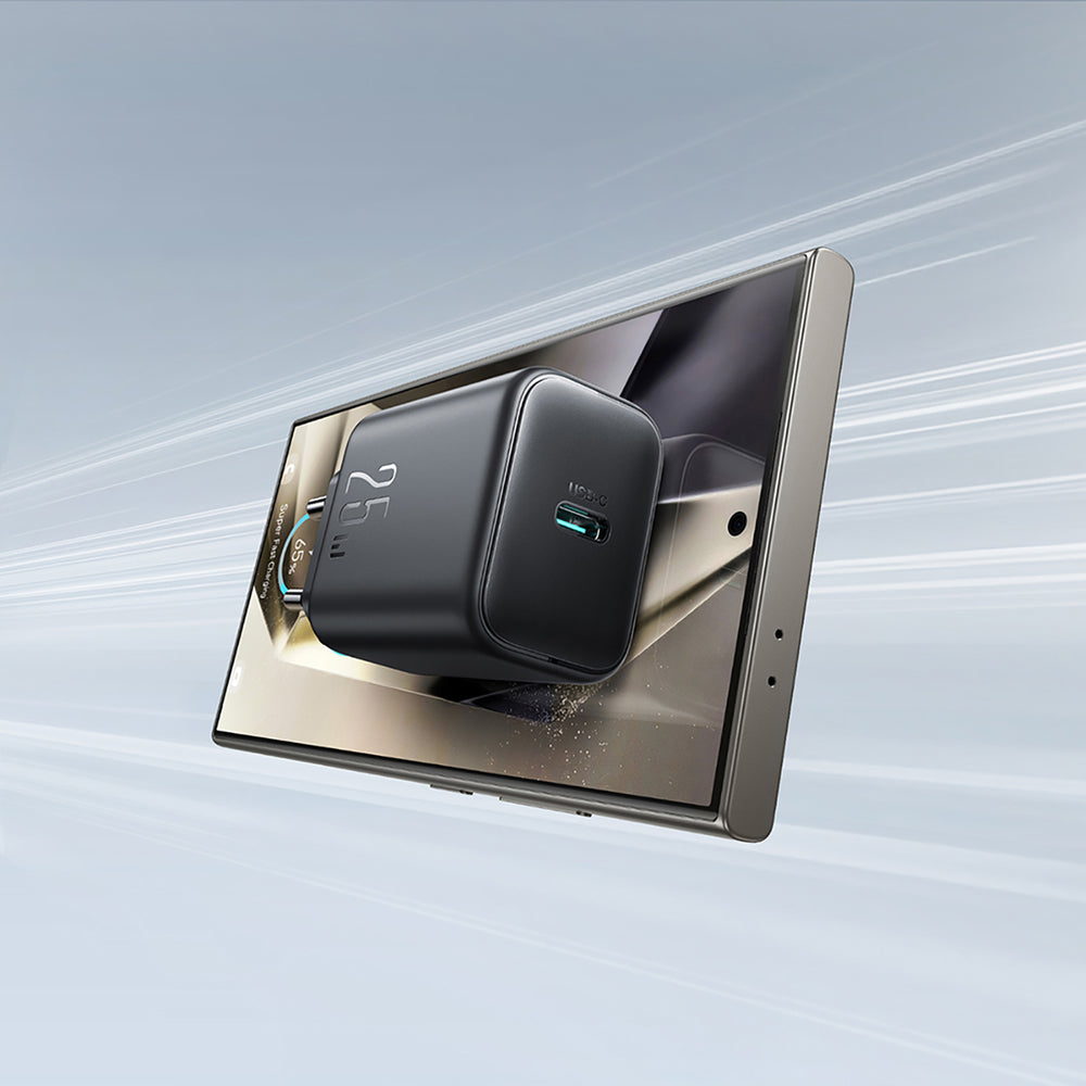 Ładowarka sieciowa z kablem USB-C Joyroom JR-TCF23, 25W, 3A, 1 x USB-C, Czarny