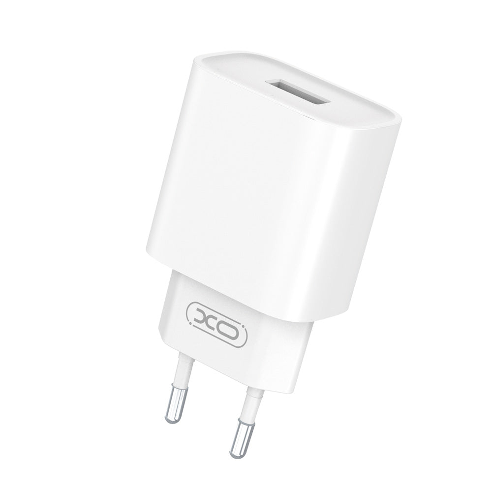 Ładowarka sieciowa z kablem USB-C XO Design CE02D, 18W, 3A, 1 x USB-A, Biała