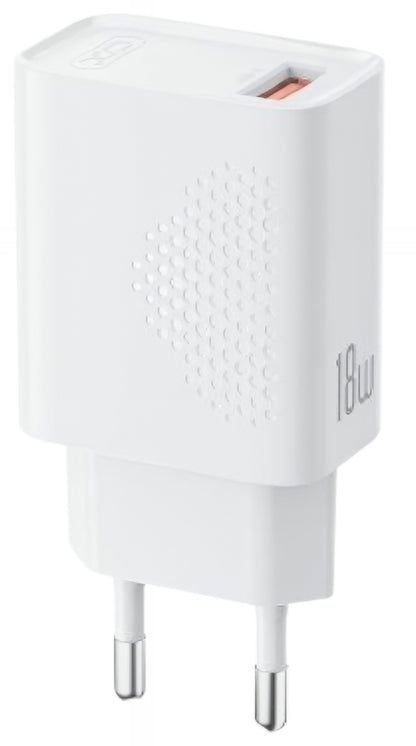 Ładowarka sieciowa z kablem USB-C XO Design L159, 18W, 3A, 1 x USB-A, Biała
