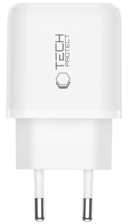 Network Charger with USB-C Cable Tech-Protect NCA45W, 45W, 3A, 1 x USB-A - 1 x USB-C, White