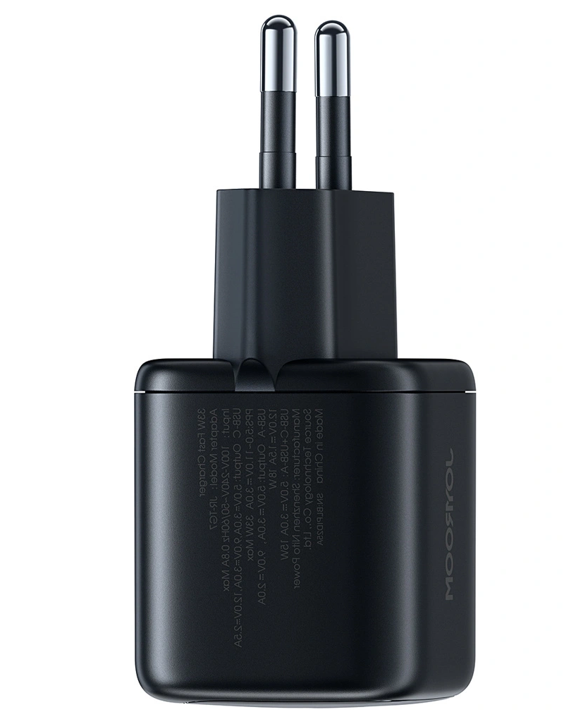 Ładowarka sieciowa z kablem USB-C Joyroom JR-TG7, 33W, 3A, 1 x USB-A - 1 x USB-C, czarna