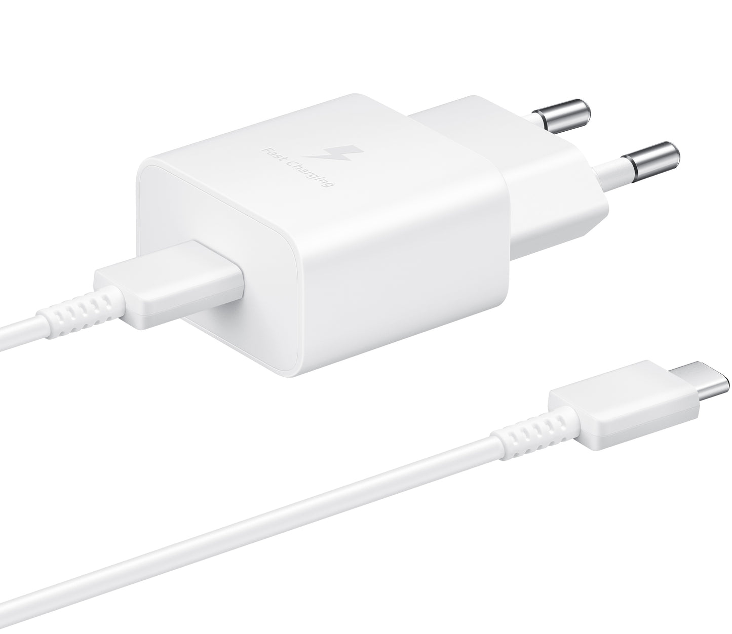 Ładowarka sieciowa Samsung USB-C z kablem USB-C, 15 W, 2 A, 1 x USB-C, biała EP-T1510XWEGEU