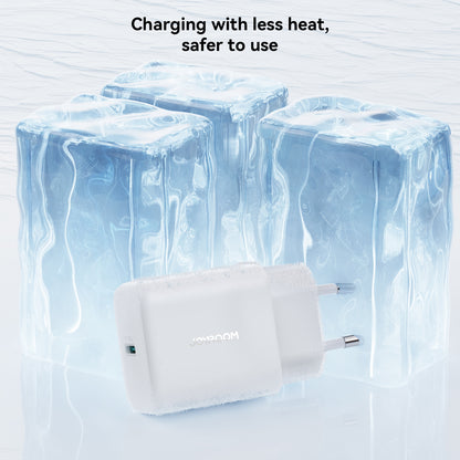 Ładowarka sieciowa z kablem USB-C Joyroom JR-TCF24, 30W, 3A, 1 x USB-C, Biała