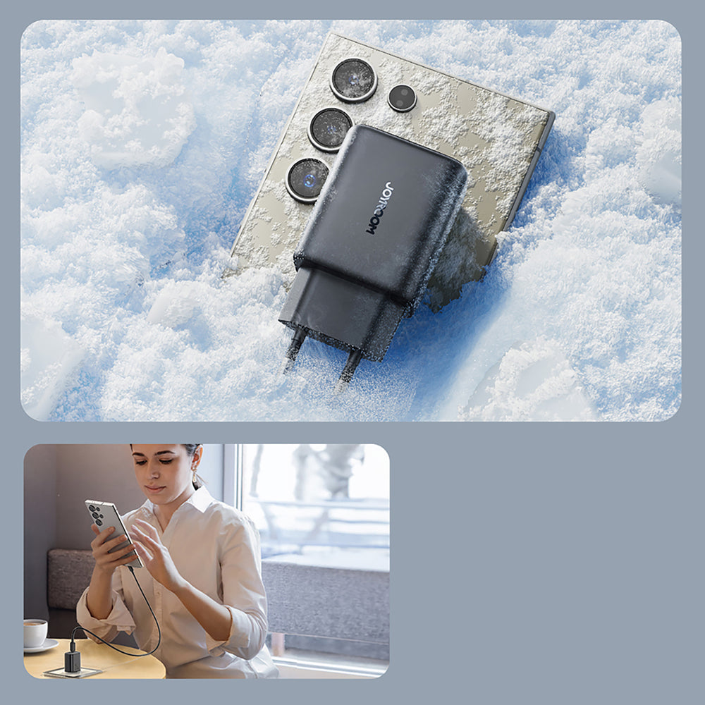 Ładowarka sieciowa z kablem USB-C Joyroom JR-TCF23, 25W, 3A, 1 x USB-C, Czarny