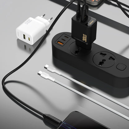 Ładowarka sieciowa z kablem USB-C Dudao A27TCEU, 30W, 1 x USB-A - 1 x USB-C, Czarny