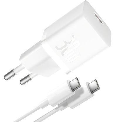 Baseus GaN5S Kabel USB-C Ładowarka sieciowa GaN5S, 30W, 3A, 1 x USB-C, biały P10110902213-00 