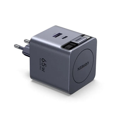 Ładowarka sieciowa z kablem USB-C UGREEN X615, 65W, 3A, 1 x USB-A - 1 x USB-C, Szara