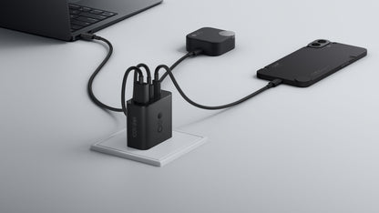 Ładowarka sieciowa z kablem USB-C CMF by Nothing C349, 100W, 5A, 1 x USB-A - 2 x USB-C, Szara A10800016