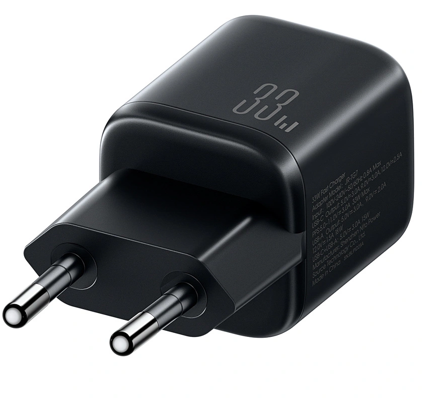 Ładowarka sieciowa z kablem Lightning Joyroom JR-TG7, 33W, 3A, 1 x USB-A - 1 x USB-C, Czarny
