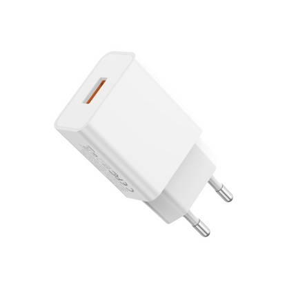 Ładowarka sieciowa z kablem microUSB XO Design L127, 18W, 3A, 1 x USB-A, biały