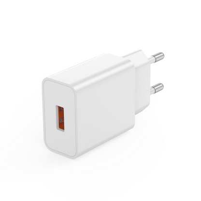 Ładowarka sieciowa z kablem USB-C XO Design L127, 18W, 3A, 1 x USB-A, biały