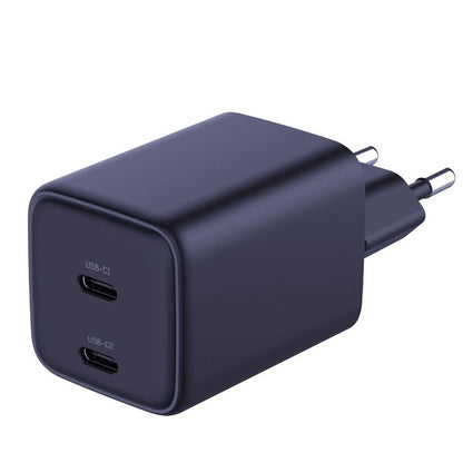 Ładowarka sieciowa 3MK HyperCharger z kablem USB-C, 45 W, 3 A, 2 x USB-C, czarna 